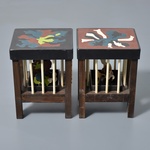 Two Thorsten Passfeld Stools / Tables